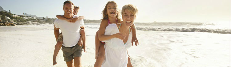 Family at the beach